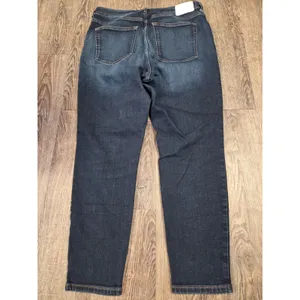Everlane Curvy High Rise Skinny Stretch Denim Jeans Dark Wash 32 Crop thumbnail 4