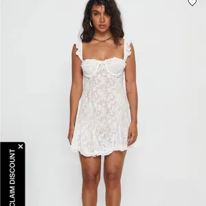 Princess Polly Mariea white frill mini dress new with tags size 0 thumbnail 3
