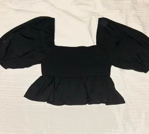Black Doll Cropped Blouse thumbnail 2