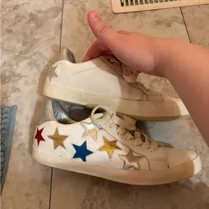 Zadig & Voltaire white leather multicolored star sneakers thumbnail 10