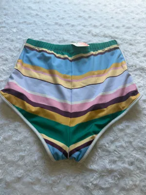 Free People GNASH Printed High-Waisted Boyshort Bikini Bottoms Size Small . thumbnail 4