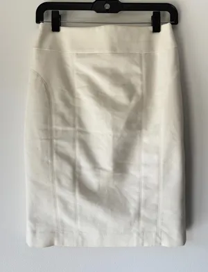 Express Chic Cream Pencil Skirt  thumbnail 1