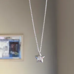 Handmade grunge y2k star swirl fully stainless steel chain necklace💫🌀 thumbnail 3