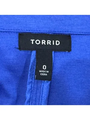 Torrid Royal Blue Double Button Blazer Plus Size 0 (12) thumbnail 5