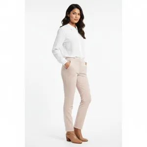 Tahari Pale Pastel Pink Faux Suede Trouser Pants M thumbnail 6