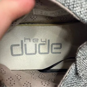 Hey Dude Peyton slip on shoes in linen gray black size‎ 8 thumbnail 8