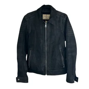 Vintage Wilson Jacket size small Black Motorcycle Suede Genuine Leather Zip up thumbnail 10