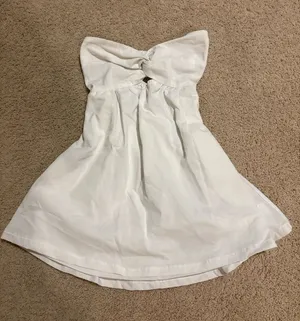 White Strapless Mini Dress thumbnail 1