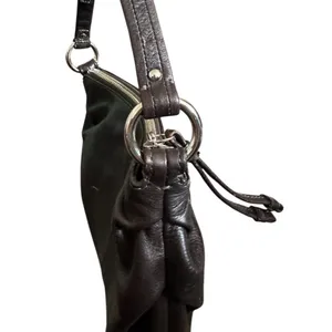 Coach Vintage Black/Brown Leather Mini Shoulder Bag thumbnail 7