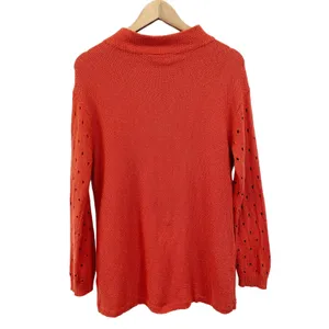 Moth Anthropologie Womens M Ceres Sweater Mockneck Burnt Orange Cottage Bohemian thumbnail 2