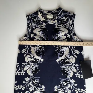 NWT Tuckernuck Floral Horizon Mock Neck Sleeveless Knit Mini Dress Medium Comfy thumbnail 12