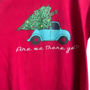 Christmas PJs Set Women 1X Red Long Sleeve Holiday Novelty Print Lounge Festive‎ thumbnail 10