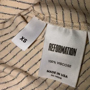 Reformation Custard Stripe Short Sleeve T Shirt Mini Dress XS thumbnail 5