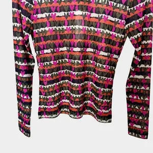 Emily Lovelock‎ MIRI Mesh Tulle Tee Pink XS Heart Print Y2K Valentines Day NWT thumbnail 7