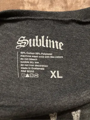 Sublime T-Shirt Women’s Size XL Charcoal Gray Long Beach Graphic Short Sleeve thumbnail 5