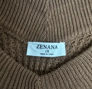 New Women's Zenana Plus Size V-Neck Off The Shoulder Waffle Knit Sweater Camel / Light Brown Sz 1X thumbnail 9