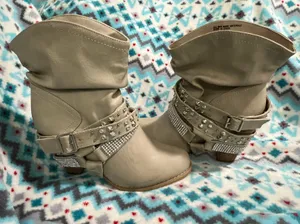 Sparkle Cowboy Boots Tan Size 9 thumbnail 2