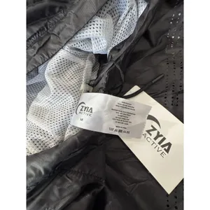 ZYIA Active Black Hooded Windbreaker Jacket Womens Medium M New With Tags NWT thumbnail 9