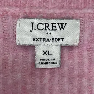 J Crew‎ Ribbed Boyfriend Crewneck Sweater Extra Soft Wool Blend Women XL Pink thumbnail 6