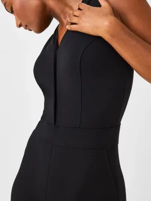 SPANX The Perfect Sleeveless Jumpsuit Black Large Petite NEW NWT thumbnail 7