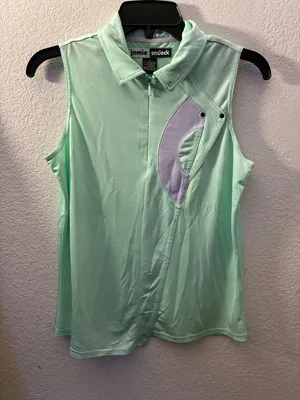 Jamie Sadock Women's Sleeveless Half Zip Pullover Golf Polo Shirt S thumbnail 1