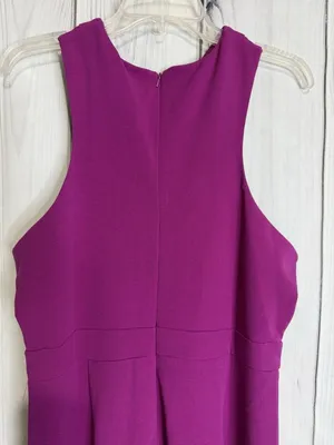 Lulus Criss Cross Your Mind Purple Wide Leg Magenta Jumpsuit Sz XL NWT thumbnail 5