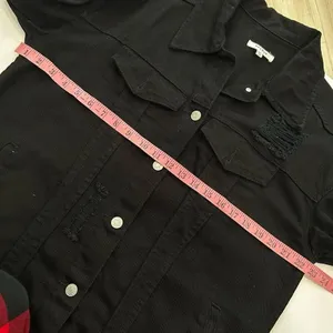 PacSun women black denim jean jacket Size M/L thumbnail 5