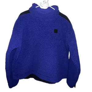 Women's UA Sherpa‎ Fleece Mock Neck Jacket Pullover Blue / Black Size XL NWT thumbnail 2