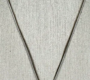 Chico's Double Strand Cord Square Striped Silver Tone Pendant ✨ thumbnail 7