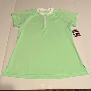 FILA Sport Mint Green bliss short sleeve tru-golf women's large golf shirt NEW‎ thumbnail 3