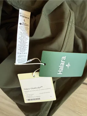Halara UltraSculpt™ High Waisted Scrunch Butt Lifting Leggings Green Large NWT thumbnail 9