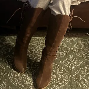 sbicca RARE lace up/ zipper boho suede boots sz 9 thumbnail 7