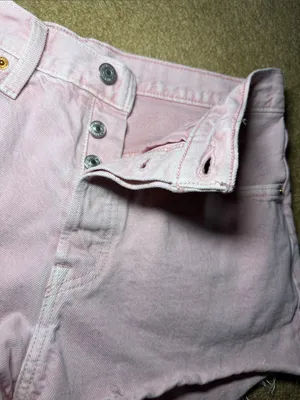 Levi’s 501 Pink Jean Shorts thumbnail 7