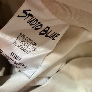 Studio Blue Womens 28P Pearl Beige Cropped Wide Leg High Rise Pants SB117721PFM thumbnail 6