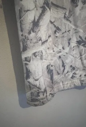 SWS Athletics White and Grey Branch Print Fleece Jogger Sweatpants Size M thumbnail 9