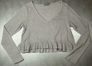 Urban Outfitters Out From Under Size S Grey Anya Cozy Babydoll Top thumbnail 1