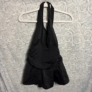 Shade & Shore Elegant Black Halter One-Piece Swimsuit thumbnail 5