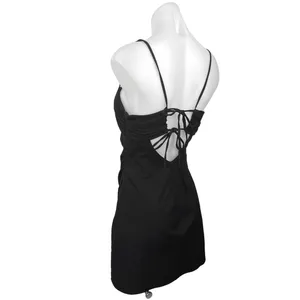 Zara Women's Black Square Neck Strappy Back Camisole Tank Top Mini Dress Size S thumbnail 3