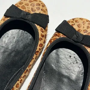 Nine‎ West Edwin Bow Cheetah Ballet Flats B63 thumbnail 4