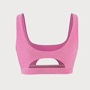 Berlook Pink Lurex Cut Out Plus Size Bikini Set thumbnail 6