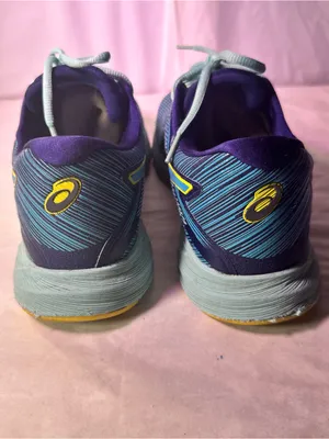 ASICS Women's Blue and Yellow Running Sneakers thumbnail 6