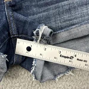 Y2K Abercrombie & Fitch Low Rise Denim Jean‎ Shorts 2" Cuffed Distressed Women 2 thumbnail 7