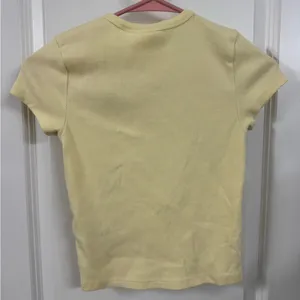 Anthropologie Maeve Yellow Ribbed Knit Top thumbnail 2