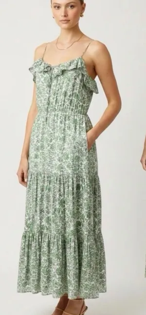 ✨J.Crew Floral Tiered Midi Dress Size S✨‎ thumbnail 1