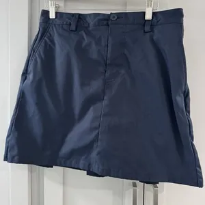 Lands‎ End Women’s Navy Blue Size 8 Short Uniform Skort Skirt Back Pleat Pockets thumbnail 1