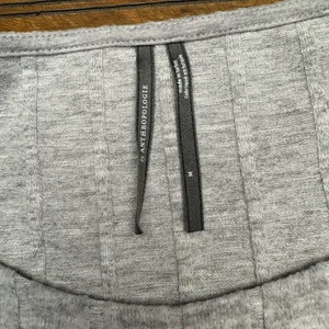 Anthropologie Ribbed Plush Knit Side Slit Thermal Tunic‎ Top Medium Gray Boho thumbnail 4
