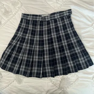 Plaid Pleated Skirt Blue Size XS thumbnail 1