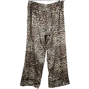 INC International Concepts Leopard Print Satin Pajama Set Brown Large NEW thumbnail 5