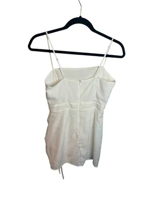 Superdown Fabiana White Ruched Mini Dress thumbnail 3