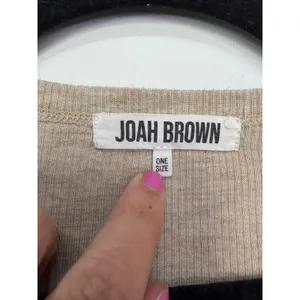 Joah Brown Ribbed Button Front Cardigan Crop Top One Size thumbnail 3